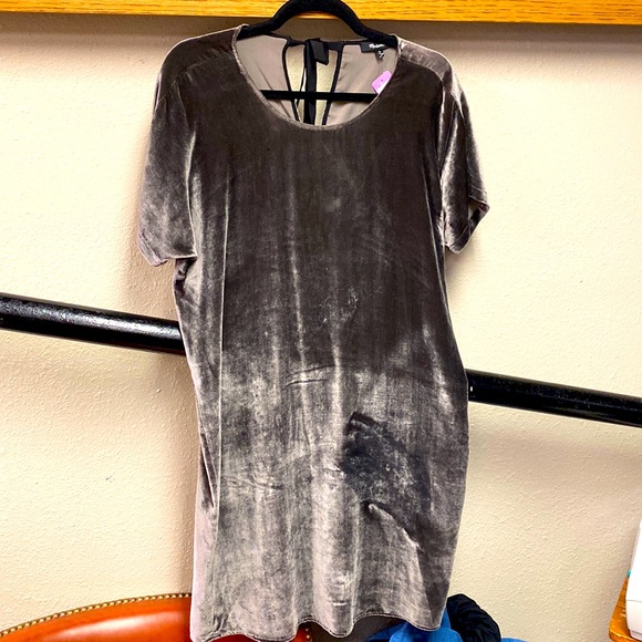 Madewell Velvet Bow-Back Tee Dress size XS - Picture 2 of 13